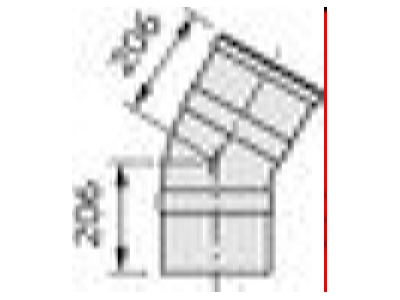 Dimensional drawing Vaillant 0020095559 Single walled flue gas attachment  2