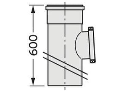 Dimensional drawing Vaillant 0020095562 Cover  round air duct