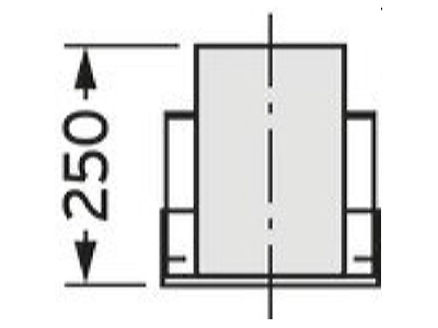 Dimensional drawing Vaillant 0020095583 Chimney cover