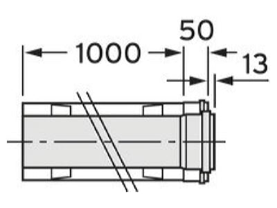 Mazeichnung Vaillant 0020106377 Verlaengerung 1 0m 110 160mm konz 