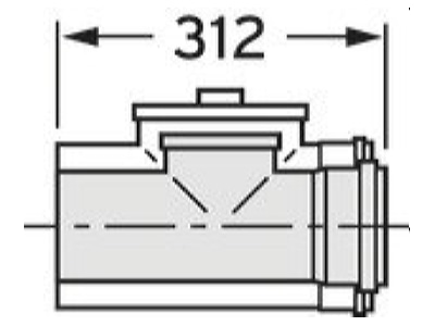 Mazeichnung Vaillant 0020106382 Reinigungsoeffnung 110 160mm konzentr 