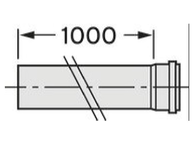 Mazeichnung Vaillant 0020106385 Verlaengerung 1 0m 110mm PP