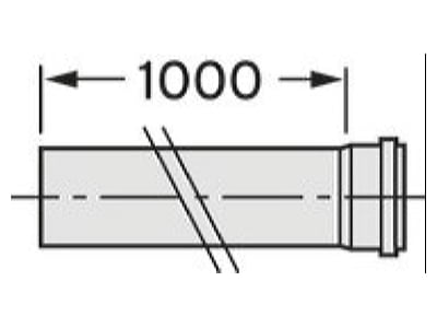 Mazeichnung Vaillant 0020106385 Verlaengerung 1 0m 110mm PP