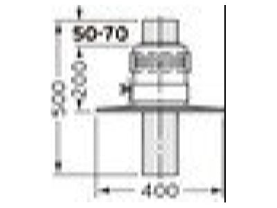 Dimensional drawing Vaillant 0020106398 Slide valve  round air duct