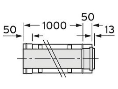 Mazeichnung Vaillant 0020106403 Verlaengerung 1 0m 110 160mm