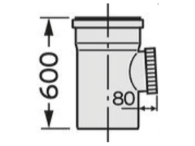 Mazeichnung Vaillant 0020106562 Verlaengerung 250mm 250mm PP