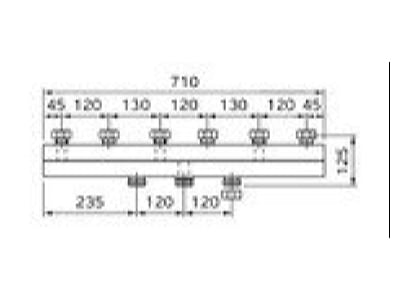 Dimensional drawing Vaillant 307597 Accessories spare parts for central gas