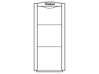 Strichzeichnung Vaillant VIH K 300 WW Schichtladespeicher 150 l