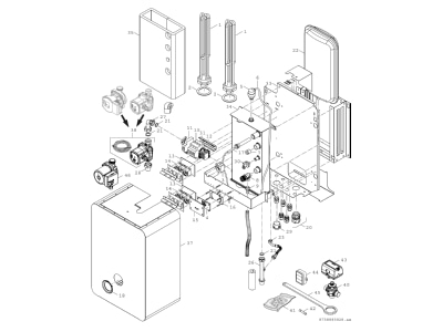 Exploded view 2 Bosch Thermotechnik TH350018 Electric boiler
