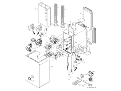 Exploded view 4 Bosch Thermotechnik TH350018 Electric boiler
