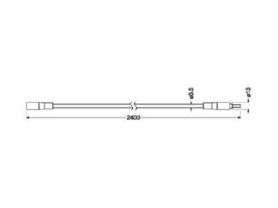 Dimensional drawing Ledvance PANEL1200CABLEEXTTW  Connecting cable for luminaires