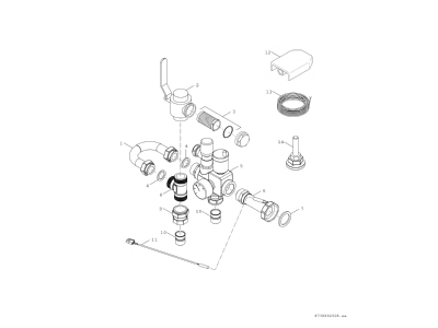 Exploded view 6 Bosch Thermotechnik AWM17 Heat pump  air water  split type