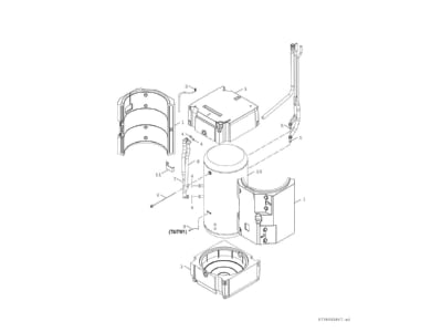 Explosionszeichnung 8 Bosch Thermotechnik AWM17 Hydraulikeinheit Monobl  Waermepumpe