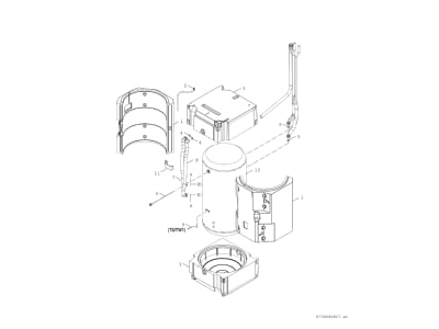 Explosionszeichnung 4 Bosch Thermotechnik AWMS17 Hydraulikeinheit Monobl  Waermepumpe