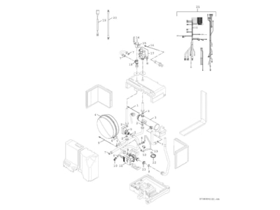 Explosionszeichnung 3 Bosch Thermotechnik AWMS9 Hydraulikeinheit Monobl  Waermepumpe