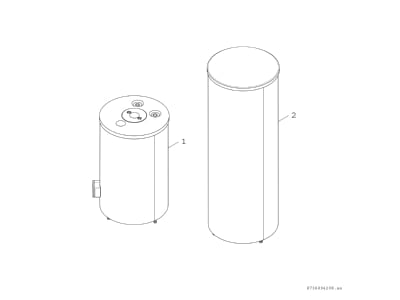 Exploded view 1 Bosch Thermotechnik BH120 51A Storage tank central heating cooling
