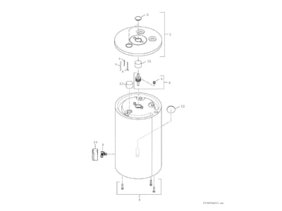 Exploded view 4 Bosch Thermotechnik BH120 51A Storage tank central heating cooling