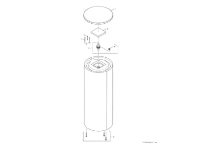 Exploded view 3 Bosch Thermotechnik BH200 51A Storage tank central heating cooling
