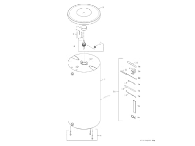 Exploded view 2 Bosch Thermotechnik BH300 5K1C Storage tank central heating cooling
