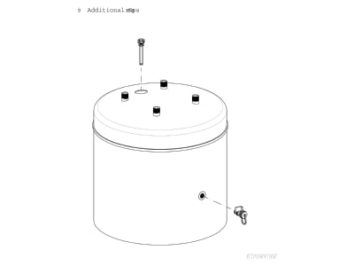 Exploded view 2 Bosch Thermotechnik BST50EHP Storage tank central heating cooling
