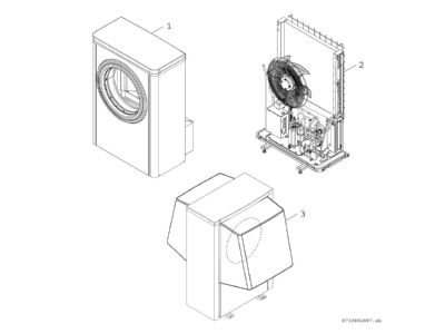 Exploded view 3 Bosch Thermotechnik SHB17H Sound muffling cover for heat pump
