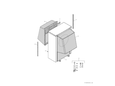 Exploded view 4 Bosch Thermotechnik SHB9H Sound muffling cover for heat pump