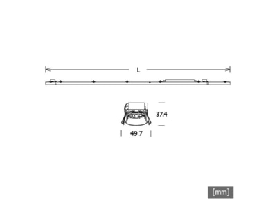 Dimensional drawing LTS LK L060108300985U19D Batten luminaire LED not exchangeable