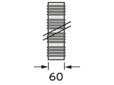 Mazeichnung Vaillant 0020077527 Abgasleitung flexibel 15m Rohr  DN60 PP