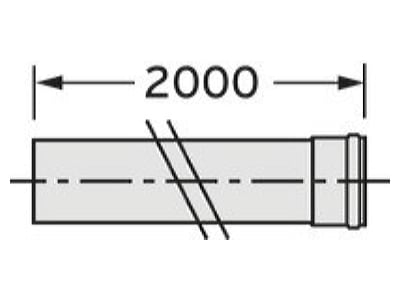 Dimensional drawing Vaillant 303255 Connecting piece  round air duct