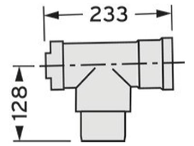 Dimensional drawing Vaillant 303264 Cover  round air duct