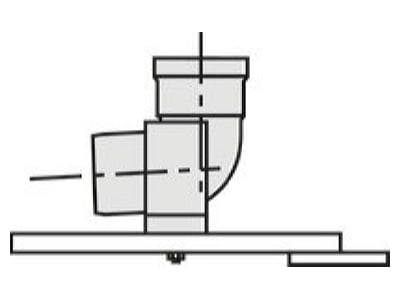 Dimensional drawing Vaillant 303265 Bend round air duct