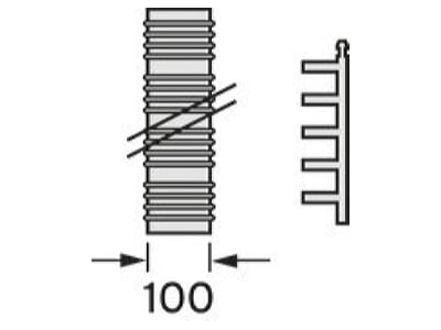 Mazeichnung Vaillant 303520 Set5 flex  Abgas System DN100PP 15m Rohr