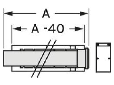 Dimensional drawing Vaillant 303832 Connecting piece  round air duct