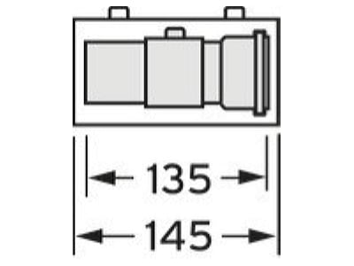 Dimensional drawing Vaillant 303837 Cover  round air duct