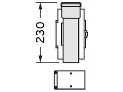 Dimensional drawing Vaillant 303918 Cover  round air duct