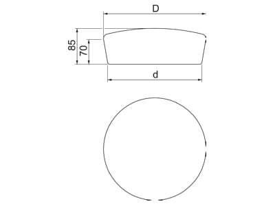 Dimensional drawing 2 OBO FBA SN107 Fire protection foam stopper
