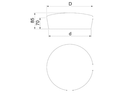 Dimensional drawing 3 OBO FBA SN107 Fire protection foam stopper