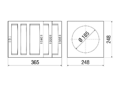 Dimensional drawing Maico PP 45 MB Accessory for ventilator