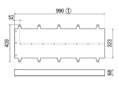 Dimensional drawing Maico Duo LEV Accessory for ventilator