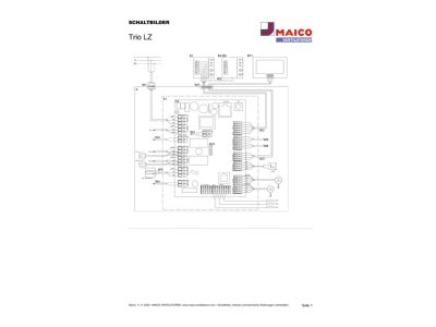 Circuit diagram Maico Trio LZ Central air supply and  exhaust device
