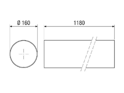 Dimensional drawing Maico PP 45 DFHK Accessory for ventilator