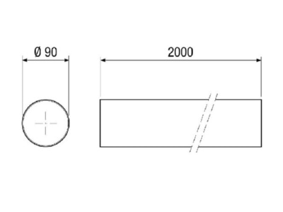 Dimensional drawing Maico PPB 30 VSDF Accessory for ventilator