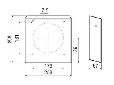 Dimensional drawing Maico PPB 30 AS Accessory for ventilator