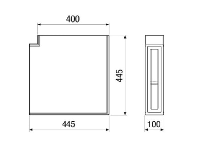 Dimensional drawing Maico PP 45 LEW90 Accessory for ventilator