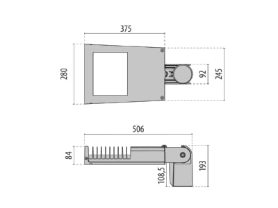 Mazeichnung Performance in Light 306447 LED Strassenleuchte 4000K