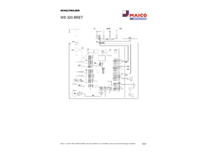 Circuit diagram Maico WS 320 BRET Central air supply and  exhaust device
