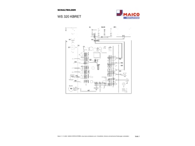 Circuit diagram Maico WS 320 KBRET Central air supply and  exhaust device
