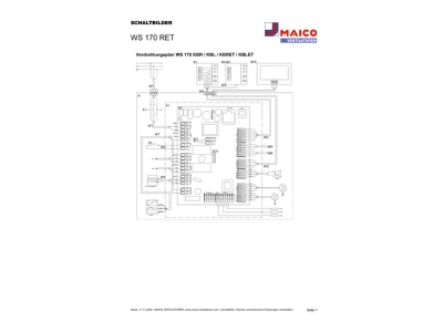 Schaltbild Maico WS 170 RET Raumluft System