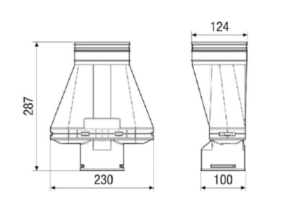 Dimensional drawing Maico MA AD1 90 Accessory for ventilator