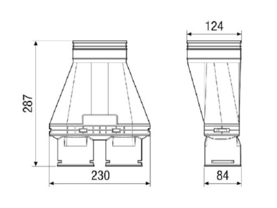 Dimensional drawing Maico MA AD2 75 Accessory for ventilator